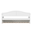Pemberly Row Mid-Century Solid Wood Twin Daybed with Trundle in White