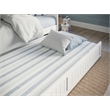 Pemberly Row Mid-Century Solid Wood Twin Daybed with Trundle in White