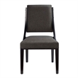 Pemberly Row Solid Wood and Fabric Dining Chairs in Gray (Set of 2)
