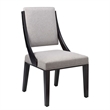 Pemberly Row Solid Wood and Fabric Dining Chairs in Light Gray (Set of 2)