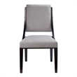 Pemberly Row Solid Wood and Fabric Dining Chairs in Light Gray (Set of 2)