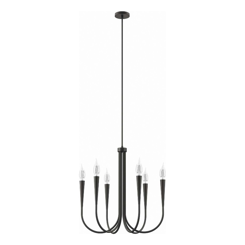 Pemberly Row 6-Light Modern / Contemporary Metal Chandelier in Black