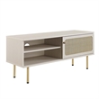 Pemberly Row Rattan and Particleboard TV Stand for TVs up to 47