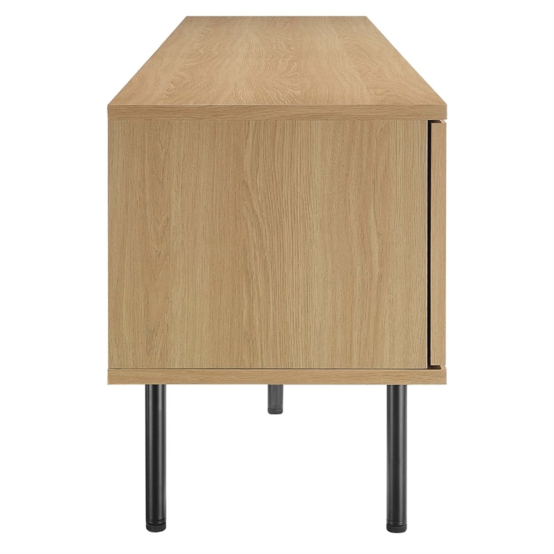 Pemberly Row Rattan and Particleboard TV Stand for TVs up to 70