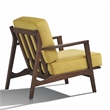 Pemberly Row Solid Wood and Velvet Upholstered Accent Armchair in Gold