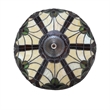 Pemberly Row Victorian 2-Light Glass Semi Flush Mount Light in Yellow