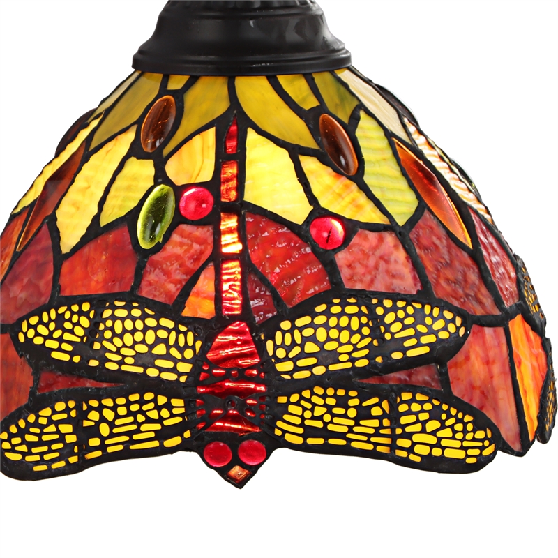 Pemberly Row Dragonfly 1-Light Glass Wall Sconce in Dark Bronze