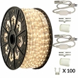 Pemberly Row Premium Plastic LED Rope Light Kit with Waterproof in Warm White