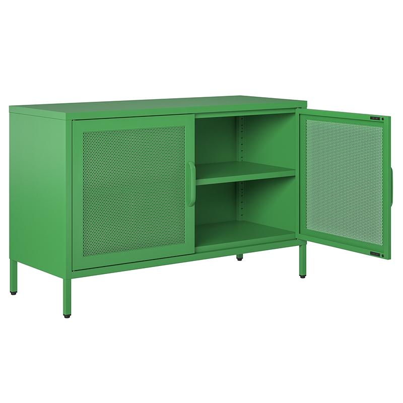 Pemberly Row Modern 2-Door Metal Storage Locker in Kelly Green