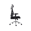 Pemberly Row Mesh Fabric Office Chair with Headrest & Lumbar Support in Black