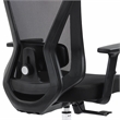 Pemberly Row Mesh Fabric Office Chair with Headrest & Lumbar Support in Black