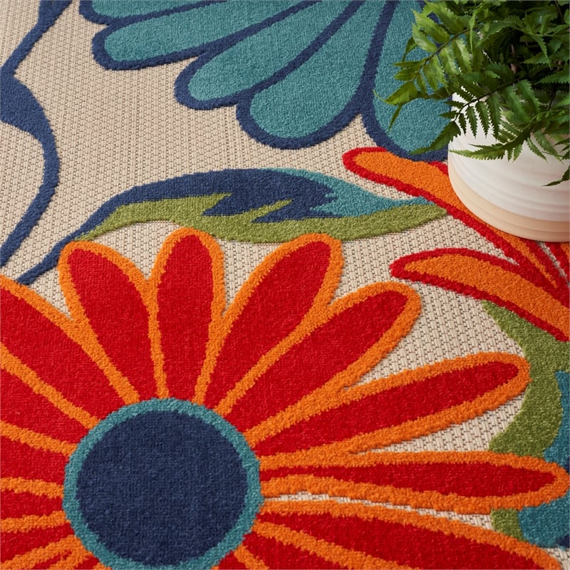 Pemberly Row 12' x 15' Multicolor Fabric Contemporary Area Rug (12' x 15')