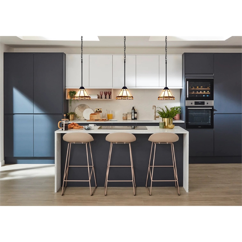 Pemberly Row 1-Light Glass Mini Pendant Ceiling Fixture in Multi-Color