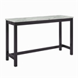 Pemberly Row Modern 4-Piece Faux Marble & Wood Bar Set in Black