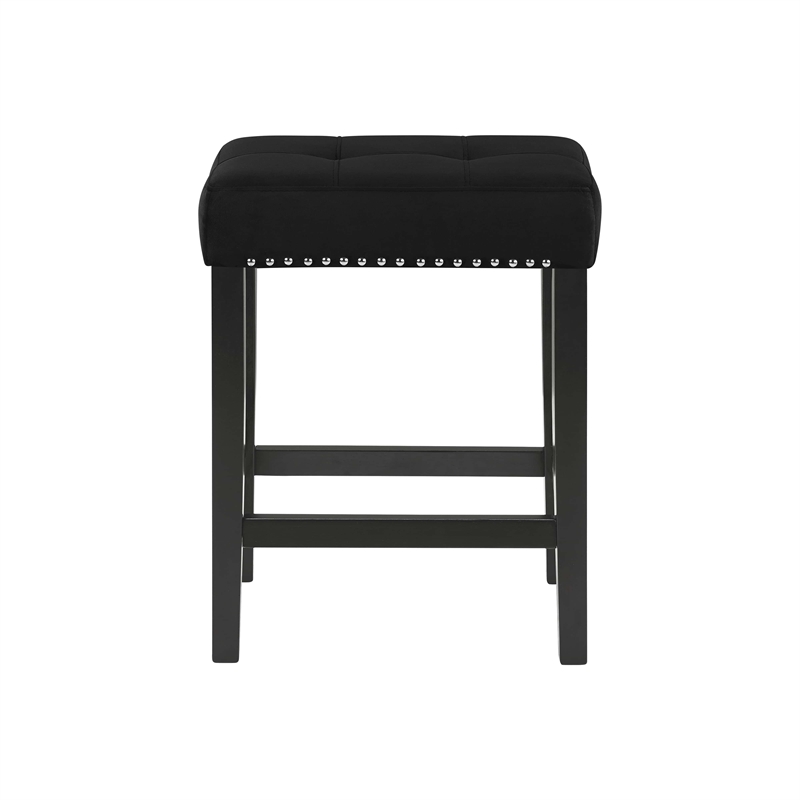 Pemberly Row Modern 4-Piece Faux Marble & Wood Bar Set in Black
