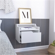 Pemberly Row Modern 1-Drawer Engineered Wood Nightstand in White