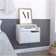 Pemberly Row Modern 1-Drawer Engineered Wood Nightstand in White