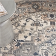 Pemberly Row 10' x Round Ivory Gray Fabric Farmhouse Area Rug (10' Round)