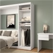 Pemberly Row 25W Contemporary Engineered Wood Closet Organizer in White