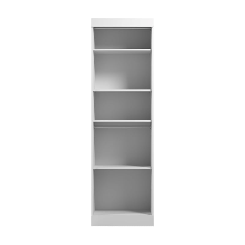 Pemberly Row 25W Contemporary Engineered Wood Closet Organizer in White