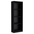Pemberly Row Modern 3 Piece Living Room Set Black Engineered Wood