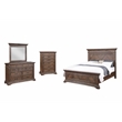 Pemberly Row 4-Piece Wood King Bedroom Set with Chest in Walnut