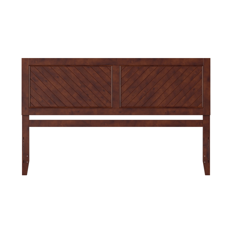 Pemberly Row Canyon King Wood Headboard in Walnut