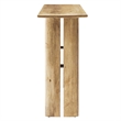 Pemberly Row Wood Console Table with Adjustable Foot Pads in Oak