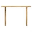 Pemberly Row Wood Console Table with Adjustable Foot Pads in Oak