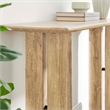 Pemberly Row Wood Console Table with Adjustable Foot Pads in Oak