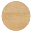 Pemberly Row Round Wood Coffee Table with Tapered Pedestal Base in Oak