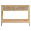 Pemberly Row Contemporary Wood Entryway Console Table in Oak
