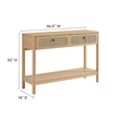 Pemberly Row Contemporary Wood Entryway Console Table in Oak