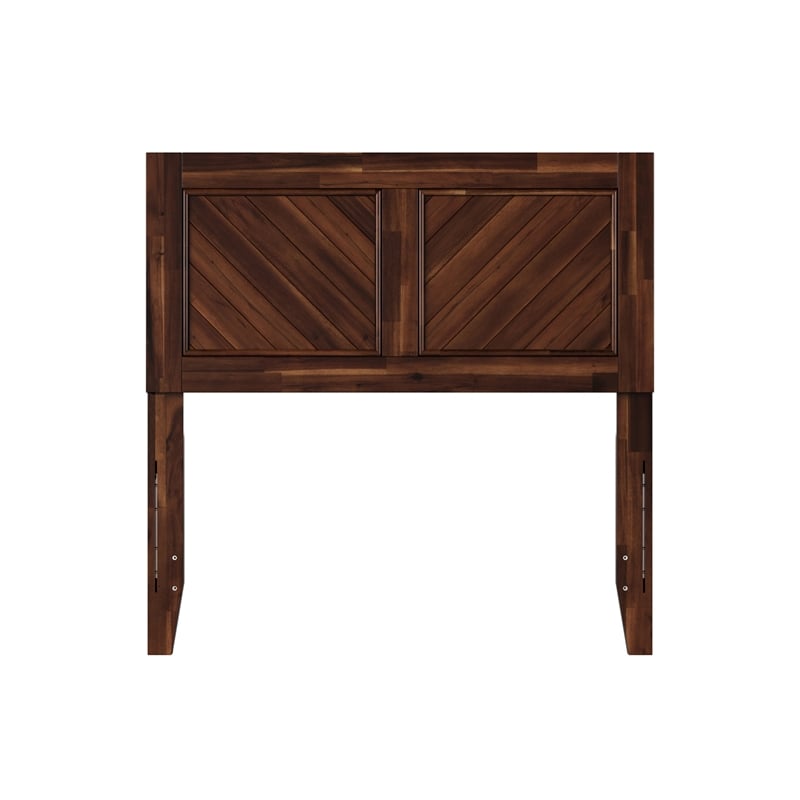 Pemberly Row Canyon Twin Wood Headboard in Barnwood