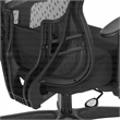 Pemberly Row Deluxe Back with Memory Foam Mesh Seat Chair in Black Fabric