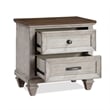 Pemberly Row 2-Drawer Solid Wood Nightstand in Vintage Cream