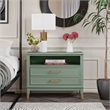 Pemberly Row Modern / Contemporary Wide Nightstand in Pale Green