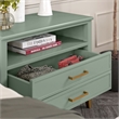 Pemberly Row Modern / Contemporary Wide Nightstand in Pale Green