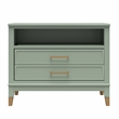 Pemberly Row Modern / Contemporary Wide Nightstand in Pale Green