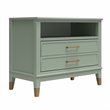 Pemberly Row Modern / Contemporary Wide Nightstand in Pale Green