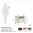 Pemberly Row Modern / Contemporary Wide Nightstand in Pale Green