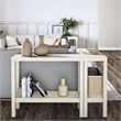 Pemberly Row Wrap-Around Sofa Accent Tables Bundle of Two in White Oak