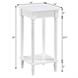 Pemberly Row Modern End Table with Shelf in White Wood Finish