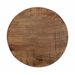 Pemberly Row Wood Round Accent Stool With Circle Base - Natural Brown Finish