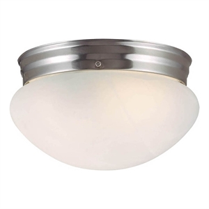 Pemberly Row 1-Light Stainless Steel Ceiling Light in Satin Nickel