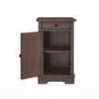 Pemberly Row Classic Charging End Table with USB Ports & Storage - Brown