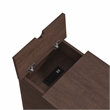 Pemberly Row Classic Charging End Table with USB Ports & Storage - Brown