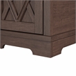 Pemberly Row Classic Charging End Table with USB Ports & Storage - Brown