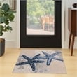 Pemberly Row Modern / Contemporary 3' x Square Blue Gray Area Rug