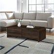 Pemberly Row Modern Wood Coffee Table/Cocktail Table in Walnut